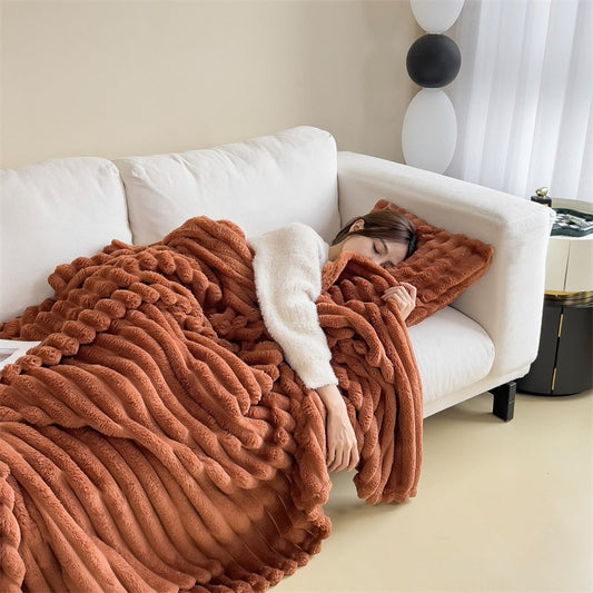 KTX-785555 Heavyweight Flannel Blanket in Solid Colors - Various Sizes Available