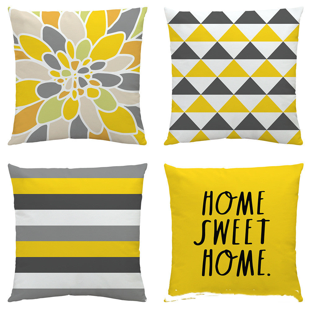 KTX-786131 Art Flower Geometry Peach Skin Velvet Pillow Cover - Modern 45x45cm Design