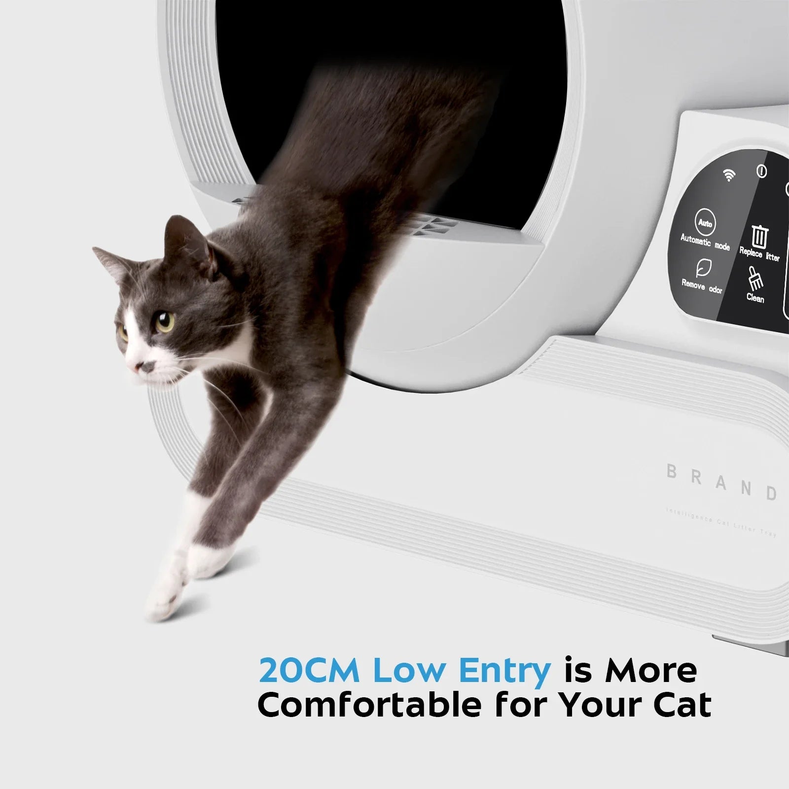 KTX-787667 Automatic Self-Cleaning Cat Litter Box with 70L Capacity, Odor Control, Dust-Free, for Multiple Cats