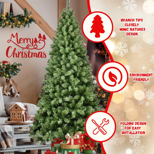 KTX-789139 Faux Pine LED Christmas Tree - Easy Assembly for Indoor & Outdoor Holiday Decor