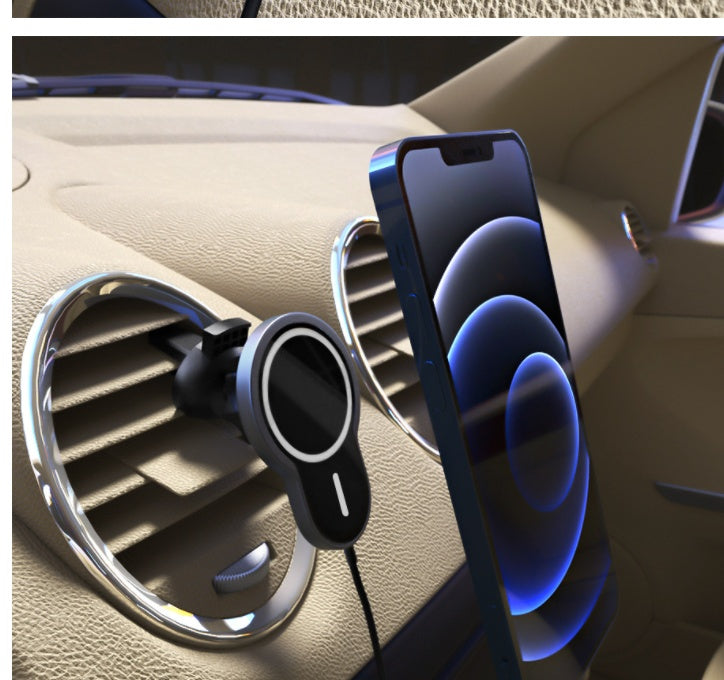 KTX-789587 Magnetic Wireless Car Charger for iPhone and Android Models - Fast Charging Support