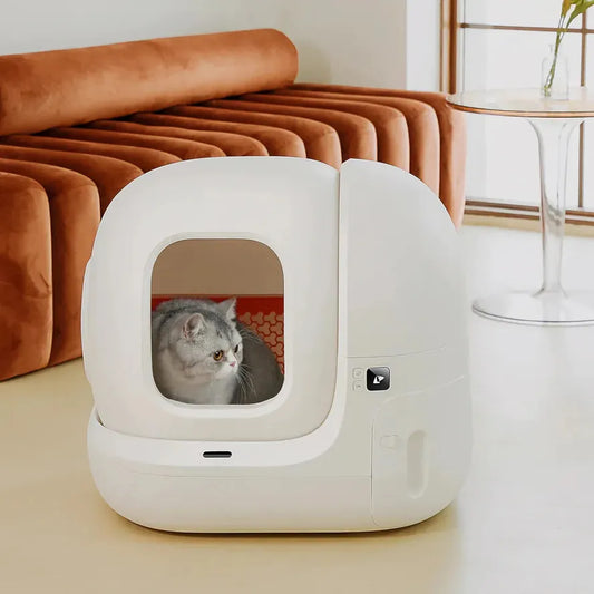 KTX-790291 Automatic Self-Cleaning Cat Litter Box with App Control, 7L Waste Capacity, White