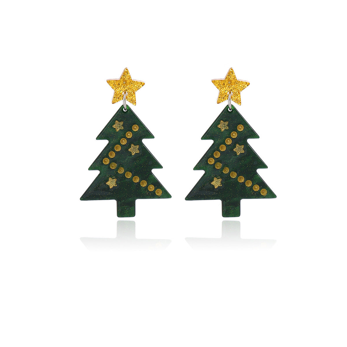 KTX-790483 Holiday Acrylic Earrings Set with Alpaca, Dinosaur, Cactus, and Gingerbread Designs
