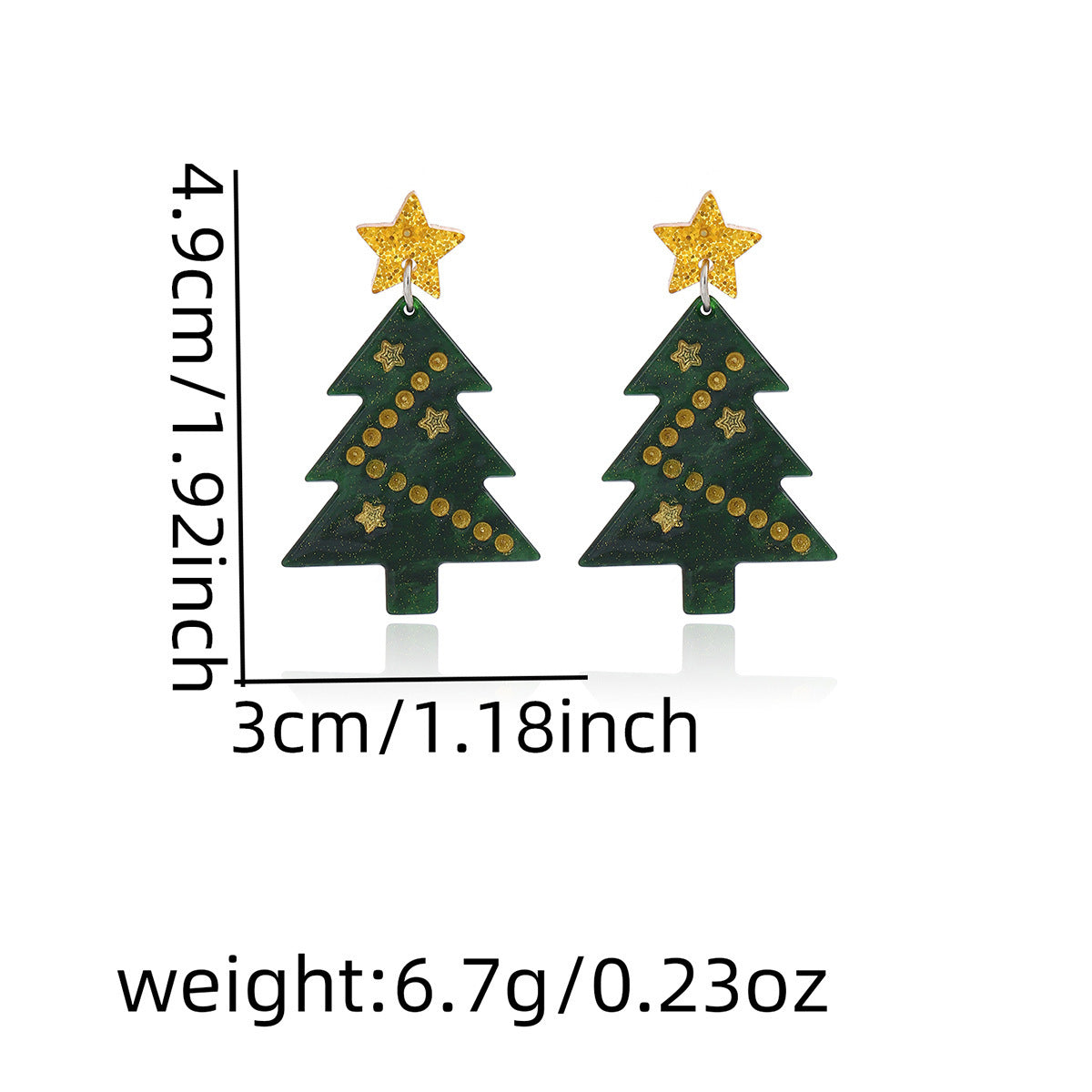 KTX-790483 Holiday Acrylic Earrings Set with Alpaca, Dinosaur, Cactus, and Gingerbread Designs