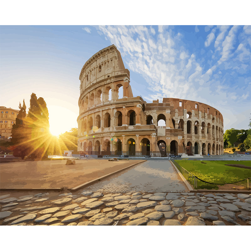 KTX-790611 Digital Oil Painting Decoration - Modern Art in Various Visual Effects (40X50CM, Frameless)