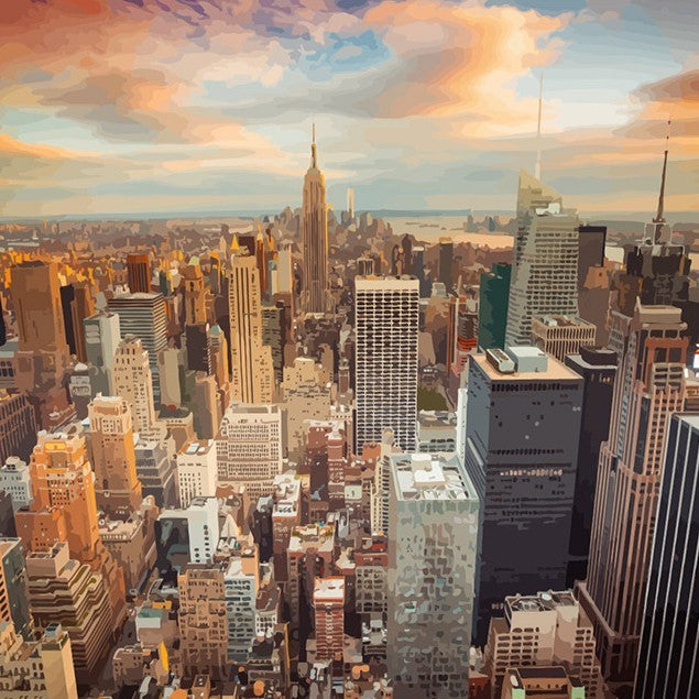 KTX-790611 Digital Oil Painting Decoration - Modern Art in Various Visual Effects (40X50CM, Frameless)