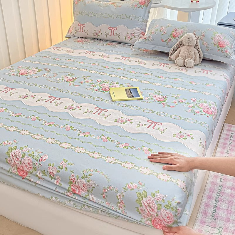 KTX-791635 Cartoon Anime Pure Cotton Fitted Bed Sheet - Multiple Sizes Available