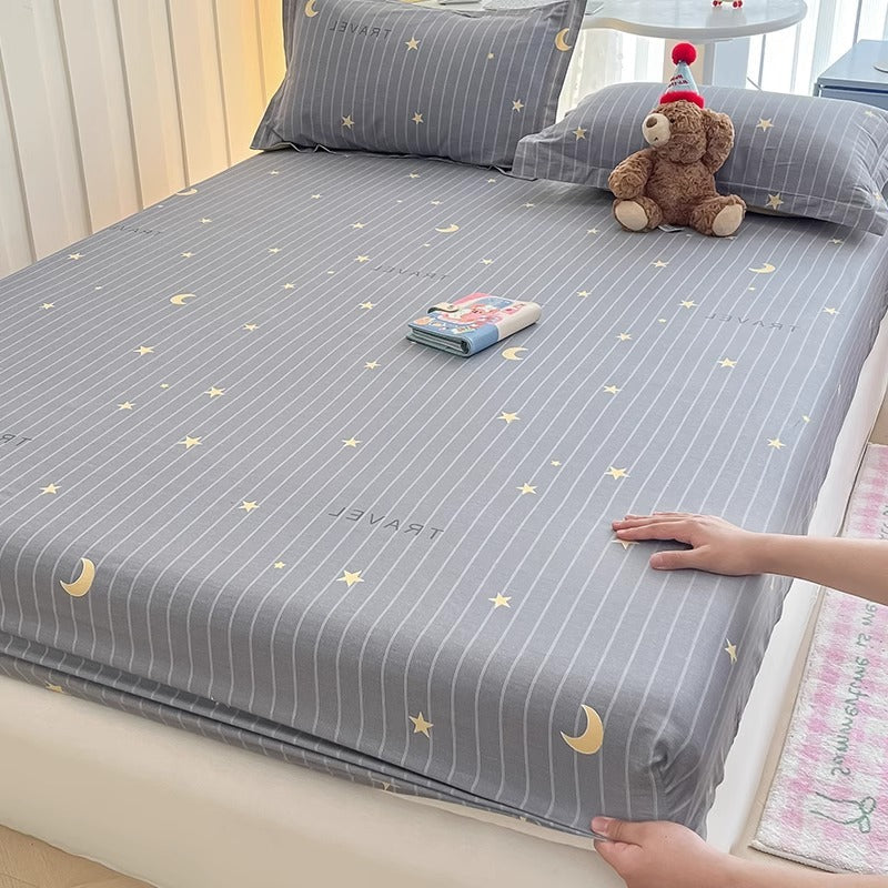 KTX-791635 Cartoon Anime Pure Cotton Fitted Bed Sheet - Multiple Sizes Available