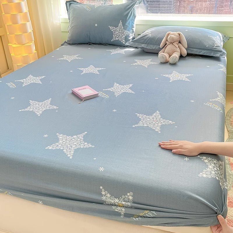 KTX-791635 Cartoon Anime Pure Cotton Fitted Bed Sheet - Multiple Sizes Available