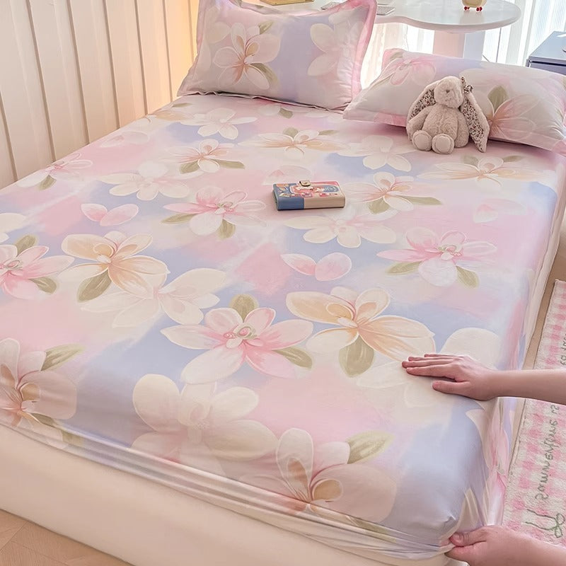 KTX-791635 Cartoon Anime Pure Cotton Fitted Bed Sheet - Multiple Sizes Available