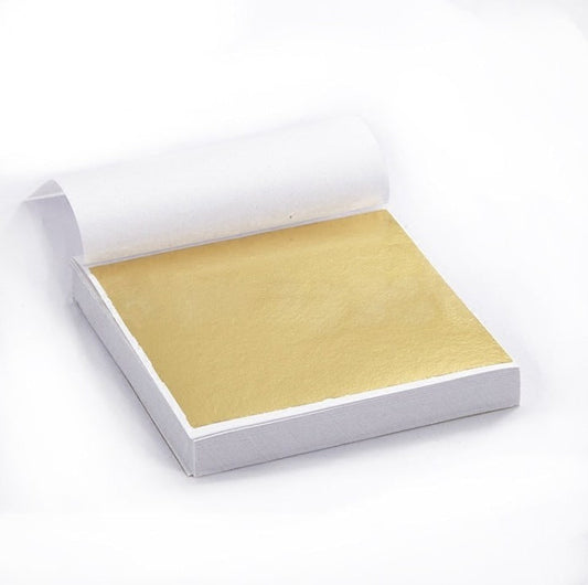 KTX-791763 Gold Foil Sheets - Metallic Coated Paper for Packaging and Decoration, 9x9 cm