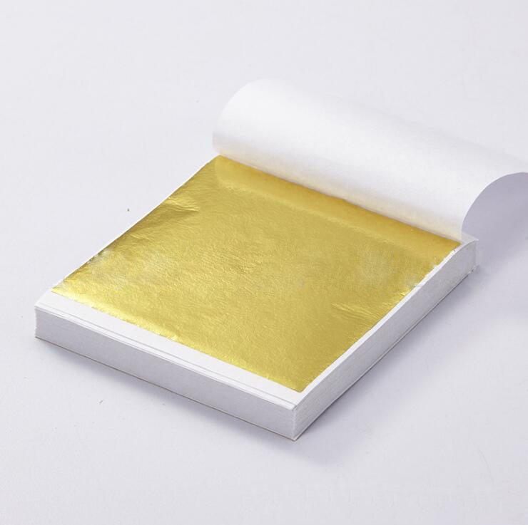 KTX-791763 Gold Foil Sheets - Metallic Coated Paper for Packaging and Decoration, 9x9 cm