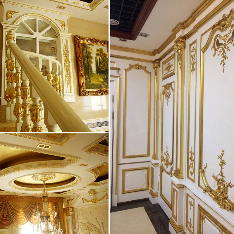 KTX-791763 Gold Foil Sheets - Metallic Coated Paper for Packaging and Decoration, 9x9 cm