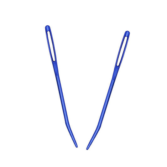 KTX-792659 Knitting Needles Set - Multi-Color 70mm Big Eye Elbow Metal Yarn Needles for Hand Knitting