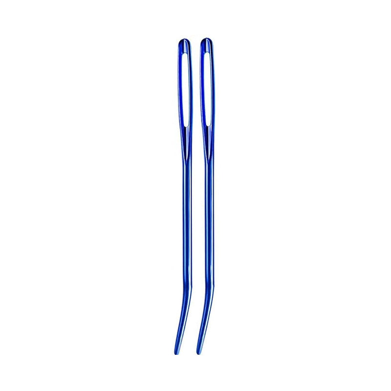 KTX-792659 Knitting Needles Set - Multi-Color 70mm Big Eye Elbow Metal Yarn Needles for Hand Knitting