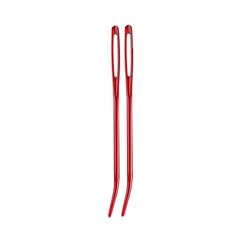 KTX-792659 Knitting Needles Set - Multi-Color 70mm Big Eye Elbow Metal Yarn Needles for Hand Knitting