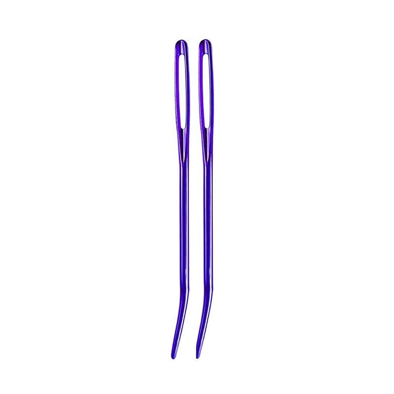 KTX-792659 Knitting Needles Set - Multi-Color 70mm Big Eye Elbow Metal Yarn Needles for Hand Knitting
