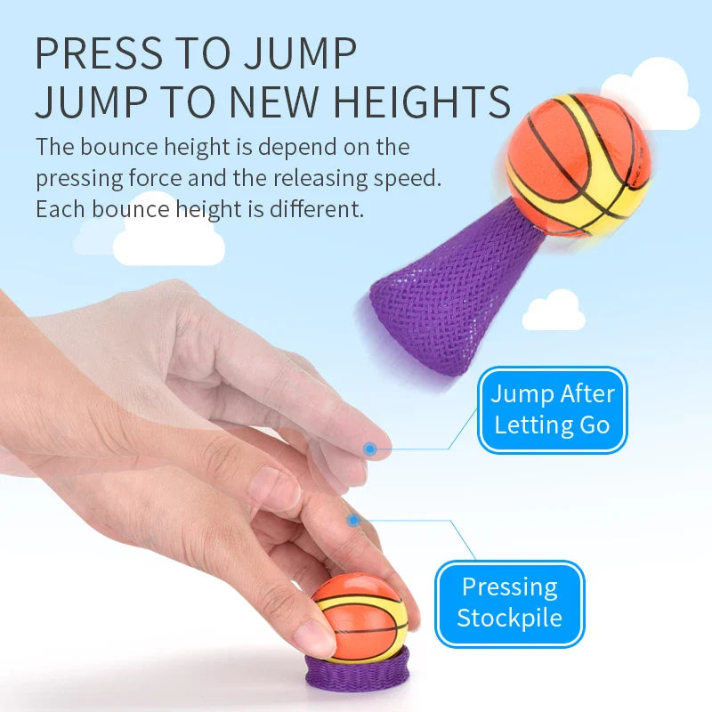 KTX-793235 Interactive PU Bouncing Doll Toy for Kids - Soft Mini Jumping Ball Spring Launcher