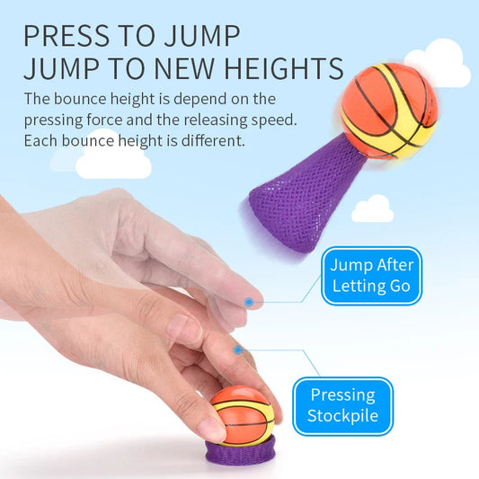 KTX-793235 Interactive PU Bouncing Doll Toy for Kids - Soft Mini Jumping Ball Spring Launcher