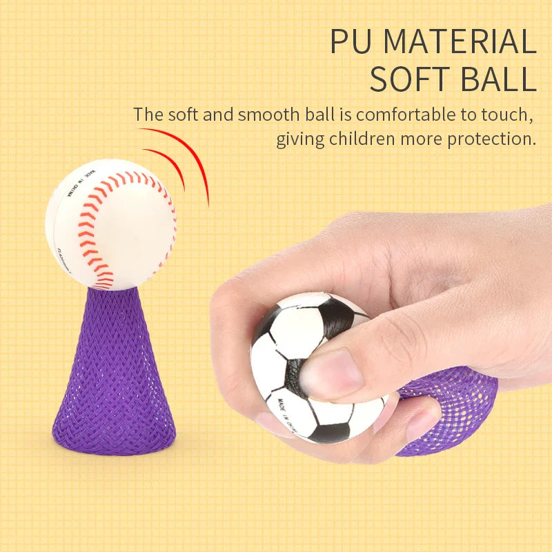 KTX-793235 Interactive PU Bouncing Doll Toy for Kids - Soft Mini Jumping Ball Spring Launcher