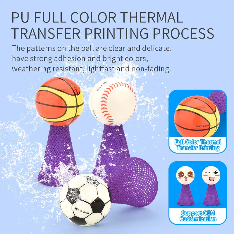 KTX-793235 Interactive PU Bouncing Doll Toy for Kids - Soft Mini Jumping Ball Spring Launcher