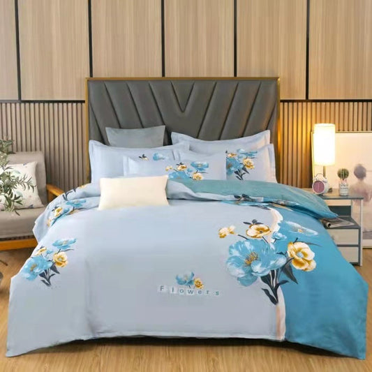 KTX-793299 Thickened Brushed Four-Piece Winter Bedding Set with Duvet Cover and Sheets