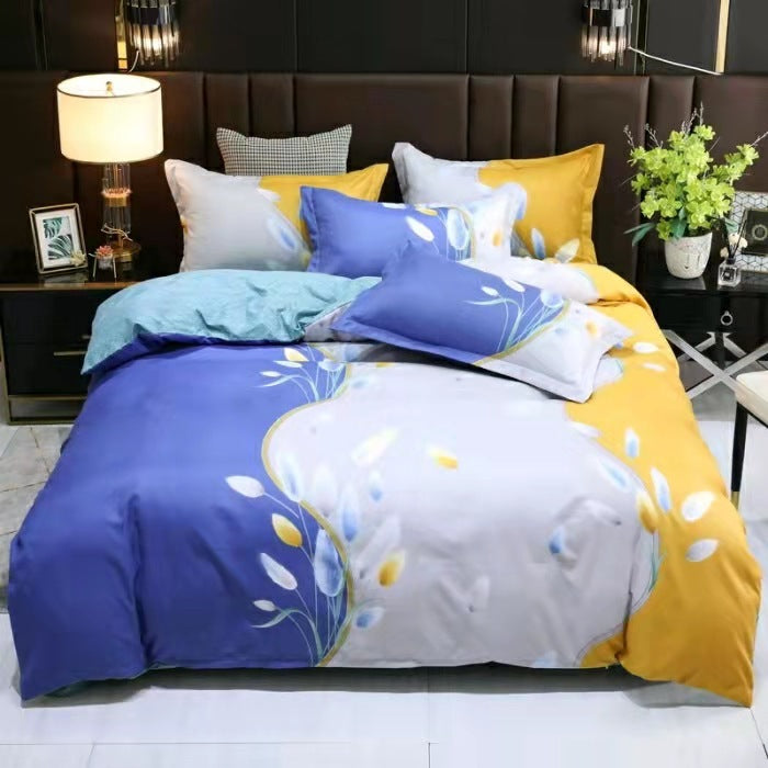KTX-793299 Thickened Brushed Four-Piece Winter Bedding Set with Duvet Cover and Sheets