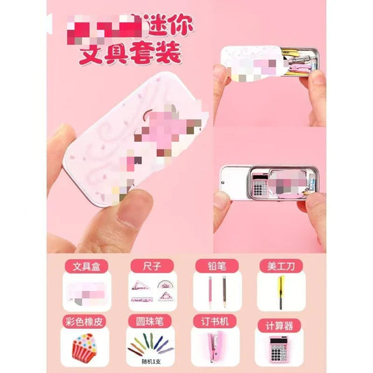 KTX-793811 Miniature Simulation Pencil Case for Dollhouse Decoration - Educational Mini Toy Set