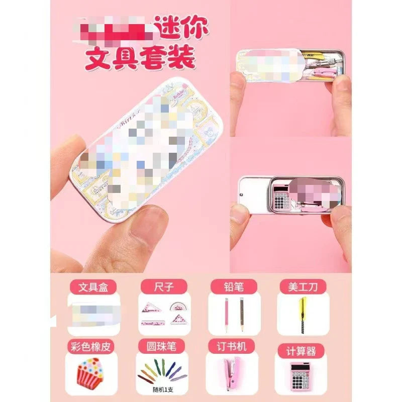 KTX-793811 Miniature Simulation Pencil Case for Dollhouse Decoration - Educational Mini Toy Set