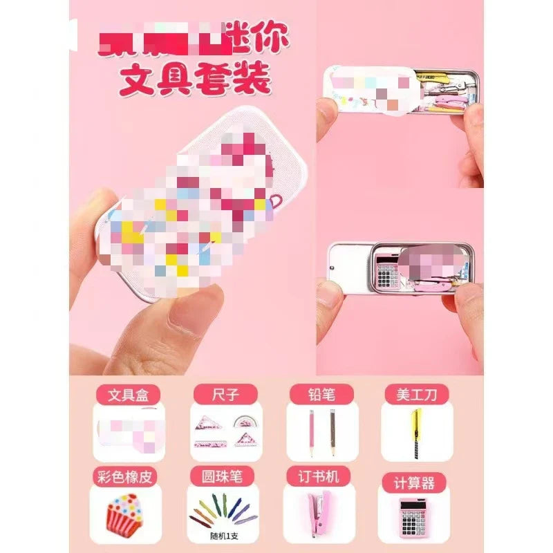 KTX-793811 Miniature Simulation Pencil Case for Dollhouse Decoration - Educational Mini Toy Set