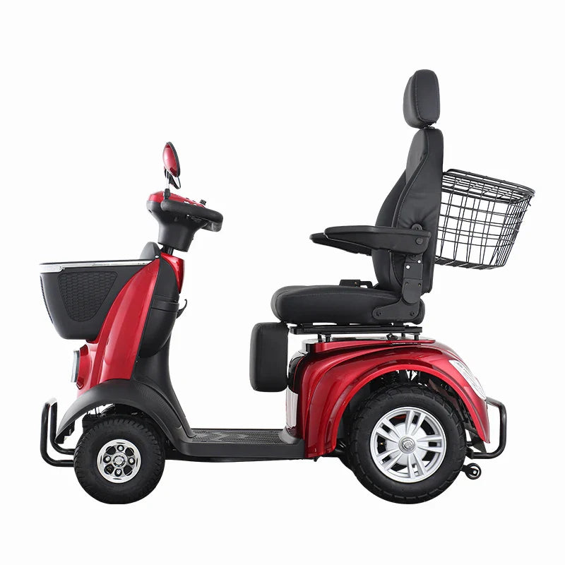 KTX-794003 Four-Wheel Electric Tricycle with Magnetic Brake, 150kg Load Capacity, 48V20Ah Battery, and 20km/h Max Speed
