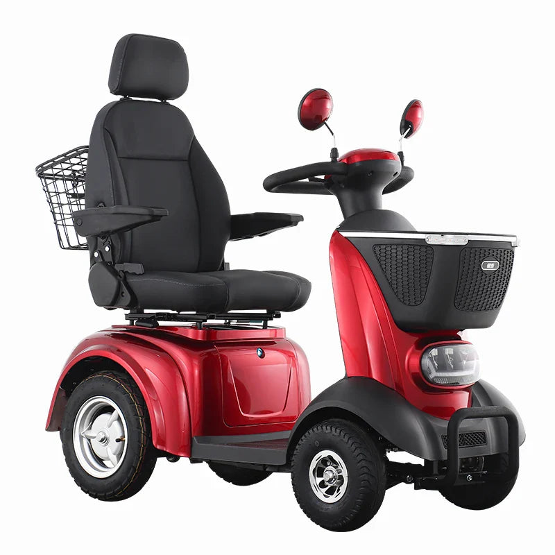 KTX-794003 Four-Wheel Electric Tricycle with Magnetic Brake, 150kg Load Capacity, 48V20Ah Battery, and 20km/h Max Speed