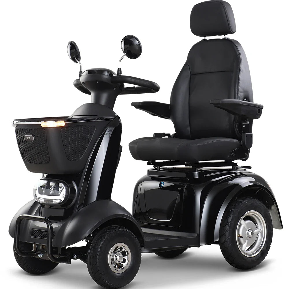 KTX-794003 Four-Wheel Electric Tricycle with Magnetic Brake, 150kg Load Capacity, 48V20Ah Battery, and 20km/h Max Speed