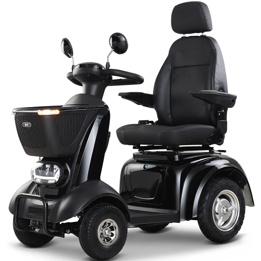 KTX-794003 Four-Wheel Electric Tricycle with Magnetic Brake, 150kg Load Capacity, 48V20Ah Battery, and 20km/h Max Speed