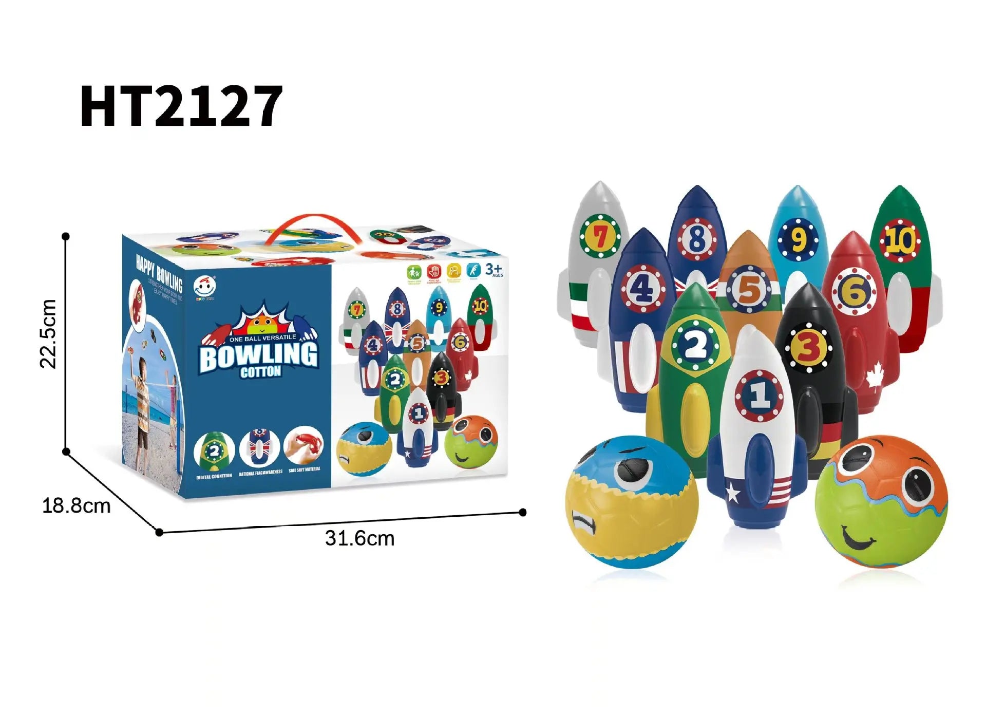 KTX-796115 Children's Bowling Toy Set for Indoor and Outdoor Fun – Eco-Friendly Material, Suitable for Ages 2 and Up