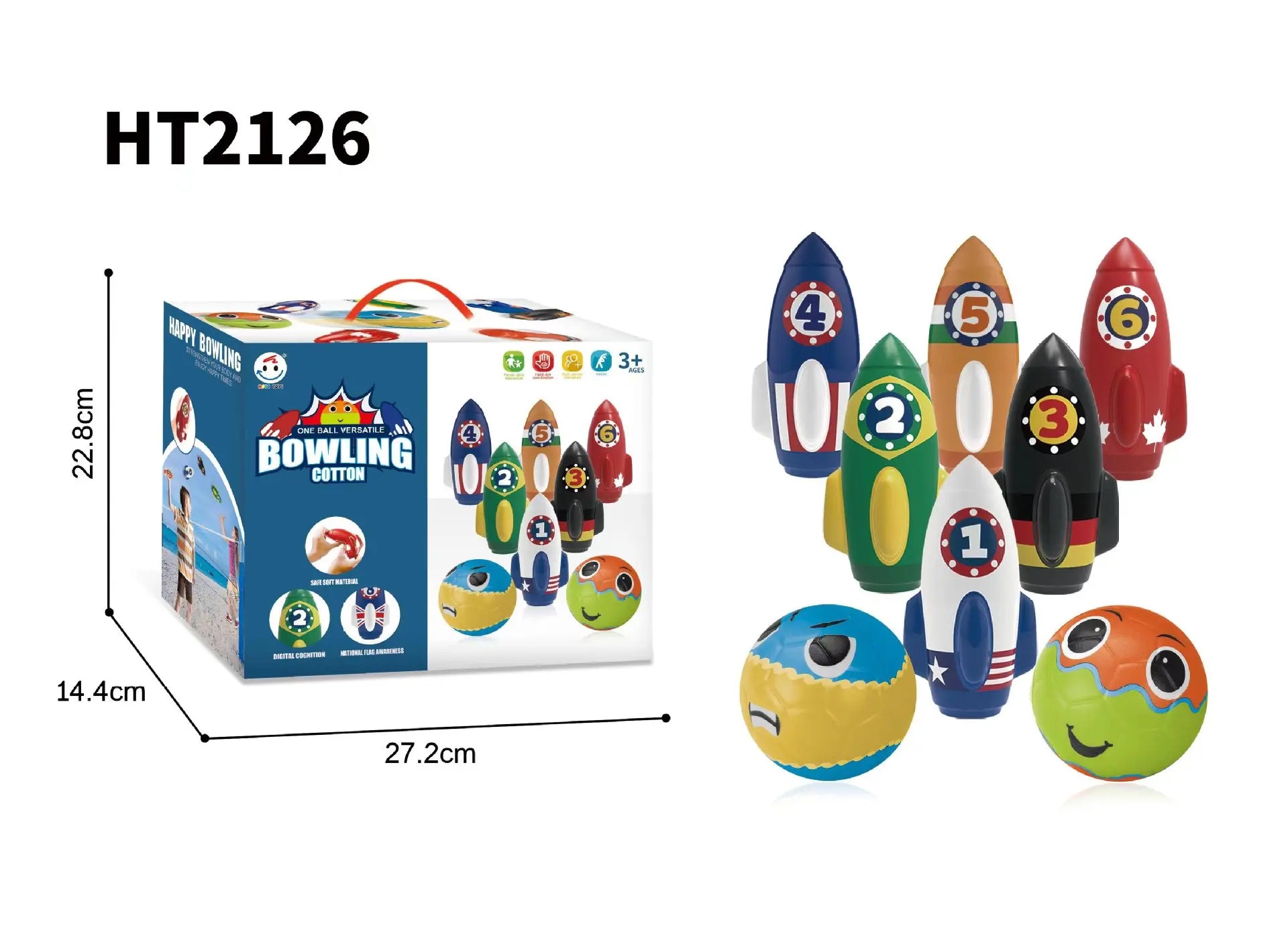 KTX-796115 Children's Bowling Toy Set for Indoor and Outdoor Fun – Eco-Friendly Material, Suitable for Ages 2 and Up