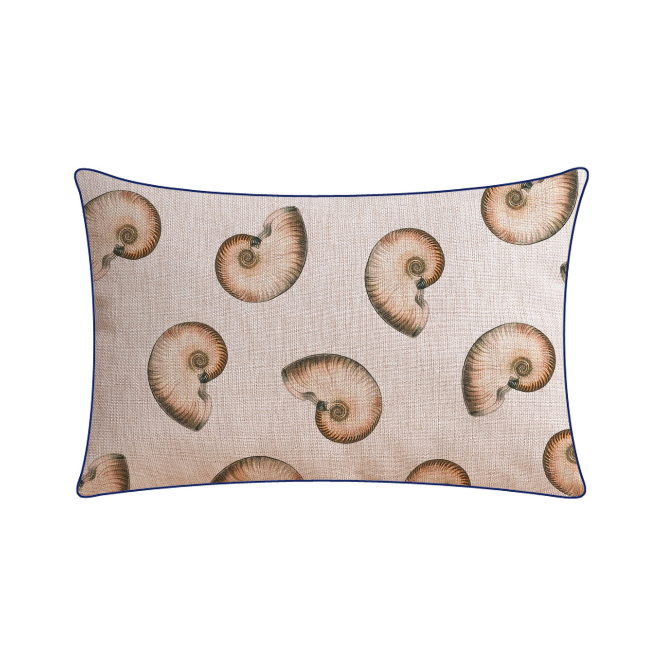 KTX-796243 Classical Seaweed Starfish Thick Cotton Linen Pillow Cover - Multiple Sizes Available