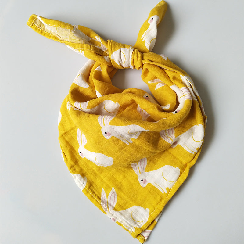 KTX-797267 Cotton Gauze Baby Quilt - Soft 60x60cm Wrap in Multiple Colors