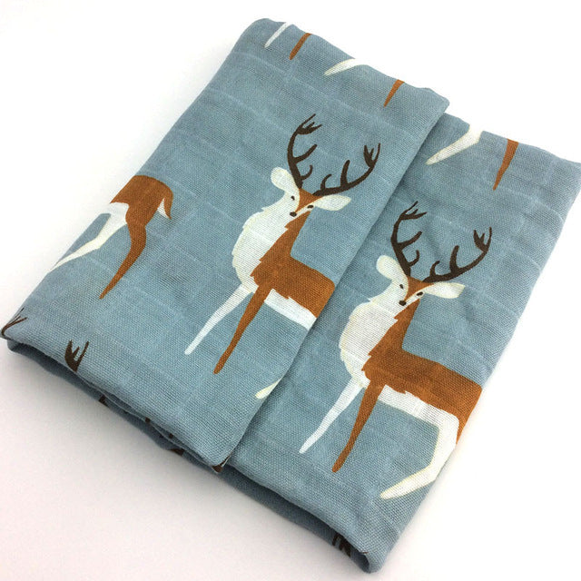 KTX-797267 Cotton Gauze Baby Quilt - Soft 60x60cm Wrap in Multiple Colors