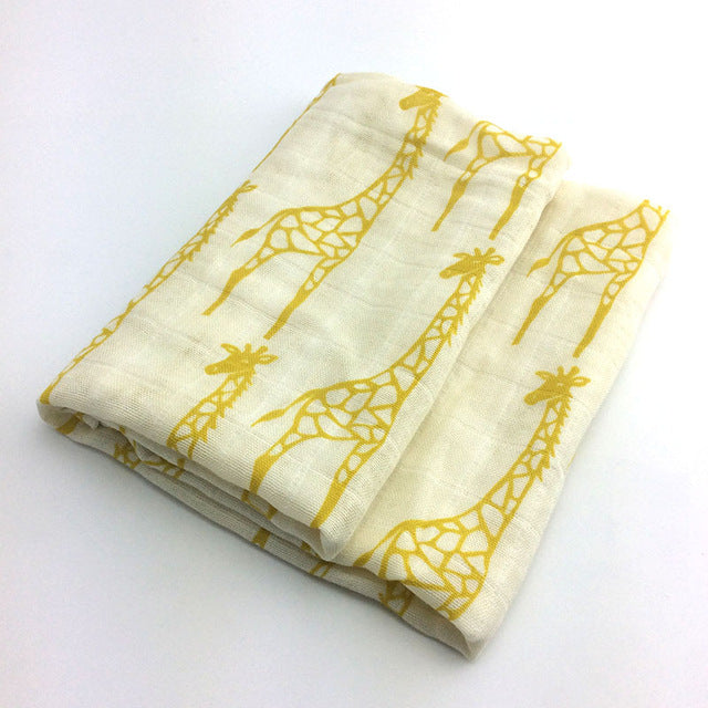 KTX-797267 Cotton Gauze Baby Quilt - Soft 60x60cm Wrap in Multiple Colors