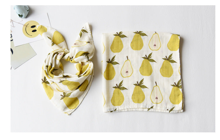 KTX-797267 Cotton Gauze Baby Quilt - Soft 60x60cm Wrap in Multiple Colors