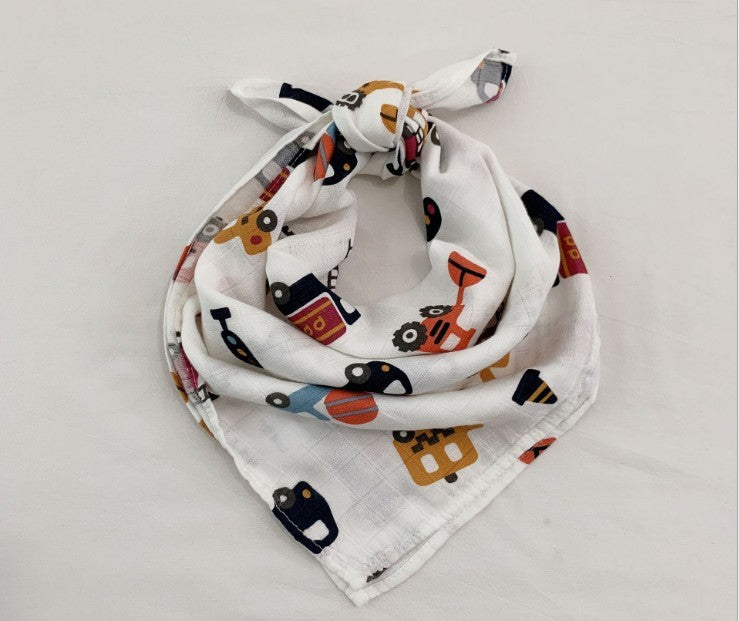 KTX-797267 Cotton Gauze Baby Quilt - Soft 60x60cm Wrap in Multiple Colors