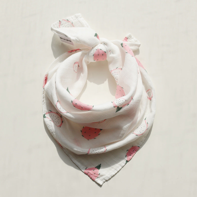 KTX-797267 Cotton Gauze Baby Quilt - Soft 60x60cm Wrap in Multiple Colors