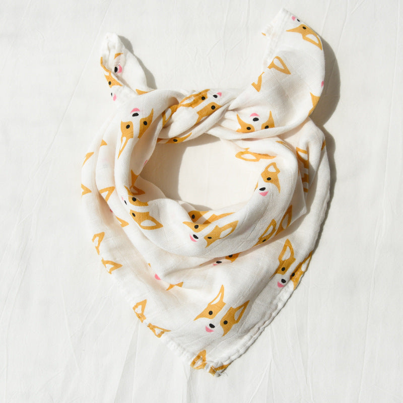 KTX-797267 Cotton Gauze Baby Quilt - Soft 60x60cm Wrap in Multiple Colors