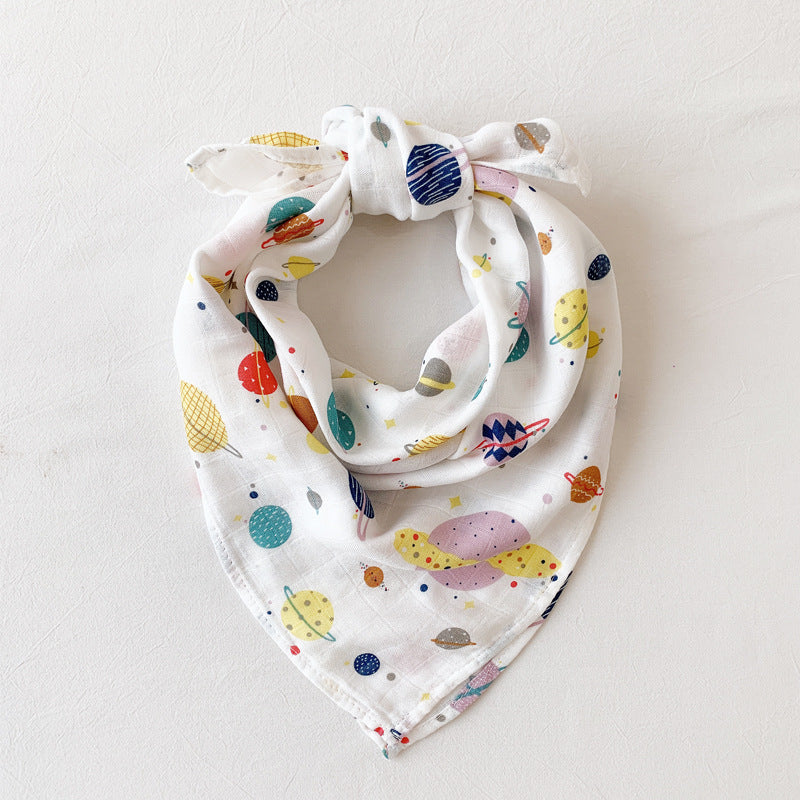 KTX-797267 Cotton Gauze Baby Quilt - Soft 60x60cm Wrap in Multiple Colors