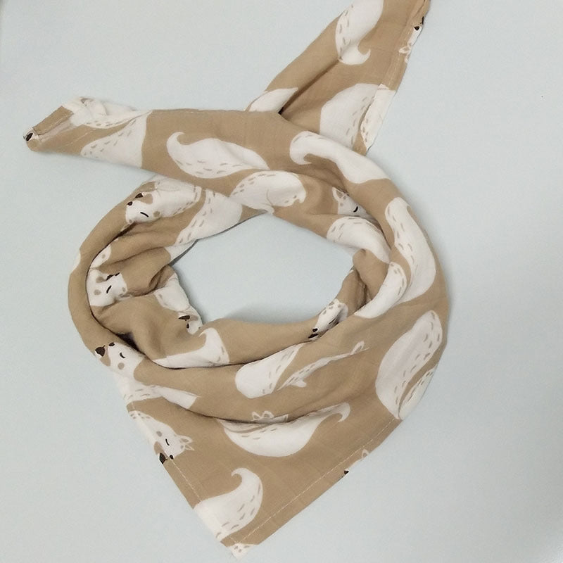 KTX-797267 Cotton Gauze Baby Quilt - Soft 60x60cm Wrap in Multiple Colors