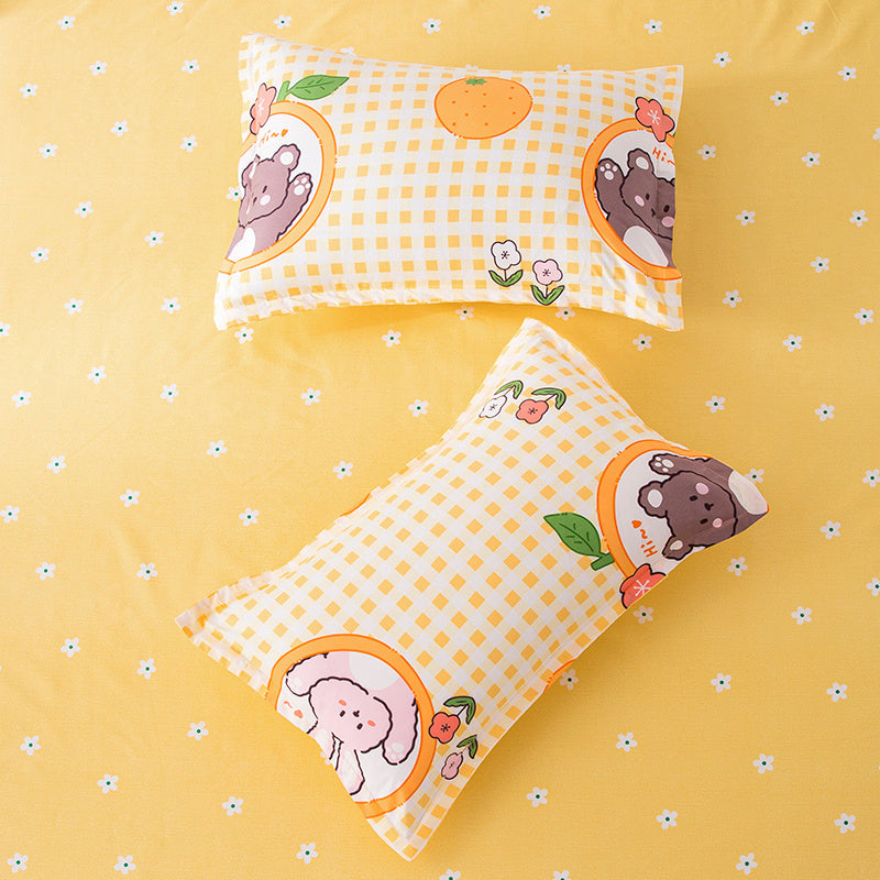 KTX-797395 Cartoon-Themed Four-Piece Bedding Set in Skin-Friendly Cotton for 1.5m, 1.8m, and 2.0m Beds