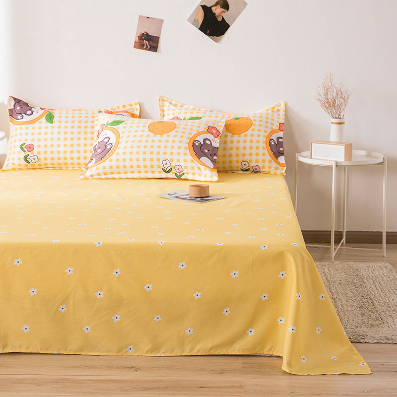 KTX-797395 Cartoon-Themed Four-Piece Bedding Set in Skin-Friendly Cotton for 1.5m, 1.8m, and 2.0m Beds