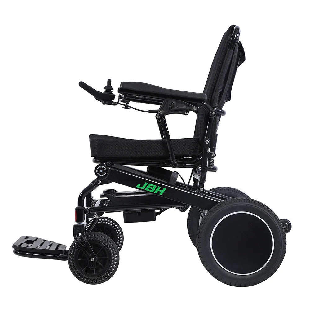 KTX-797459 Portable Folding Dual Motor Electric Wheelchair with Aluminum Alloy Frame, 120 kg Load Capacity, 20 km Driving Range