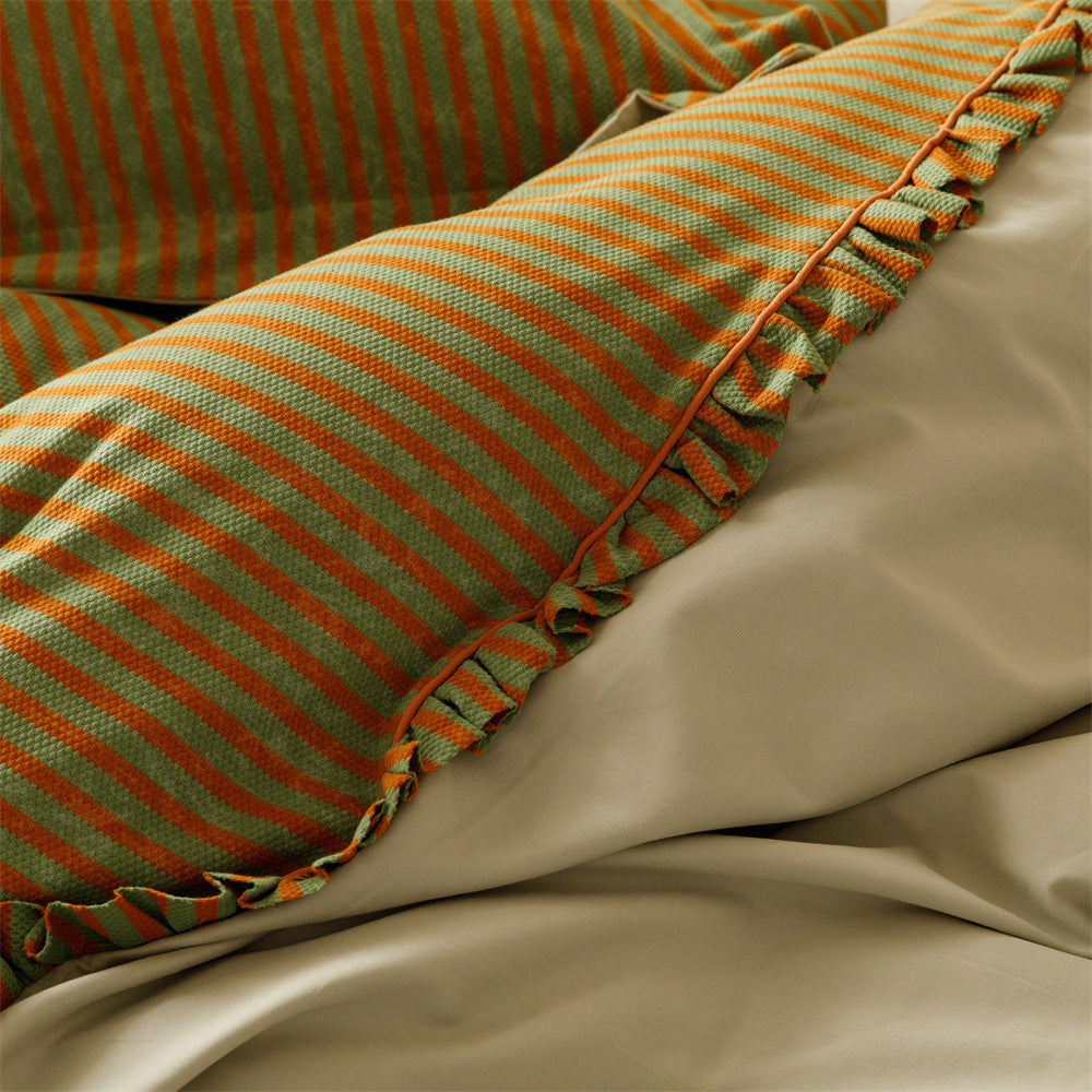 KTX-797587 Embroidered Cotton Quilt Cover Bedding Set - 4-Piece with 120 Thread Count